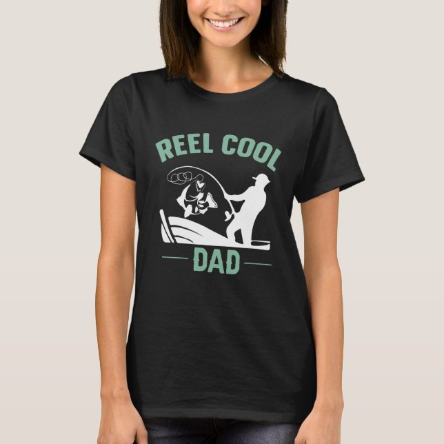 Reel Cool Dad Fishing Rure Structure Spoon Papa Da T-Shirt (Vorderseite)