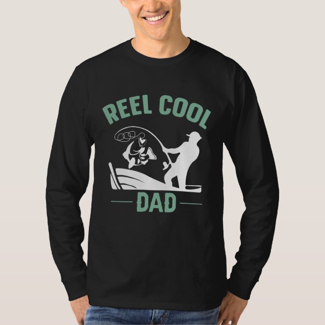 Reel Cool Dad Fishing Rure Structure Spoon Papa Da T-Shirt (Vorderseite)