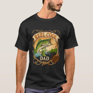 Reel Cool Dad Vintage-Illustration T-Shirt