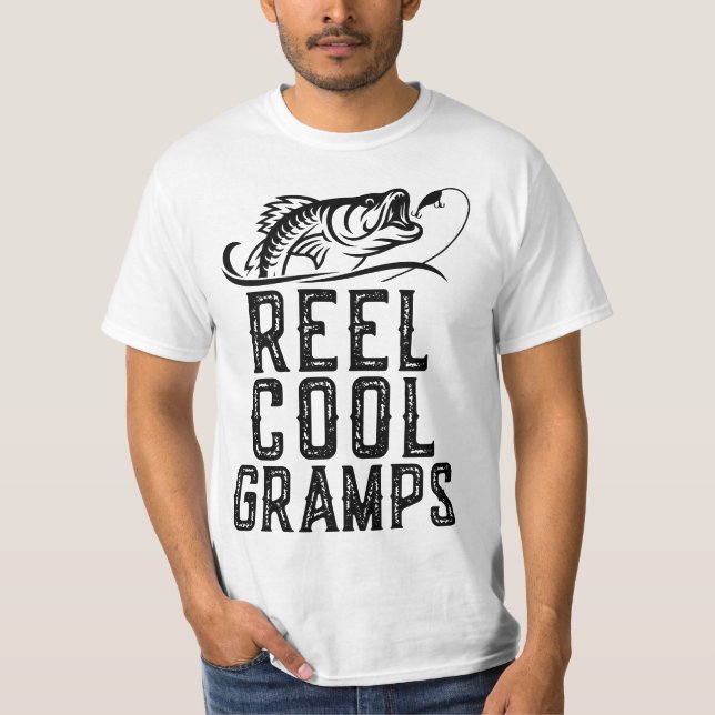 Reel Cool Gramps Fishing Funny Christmas Grandpa G T-Shirt (Vorderseite)