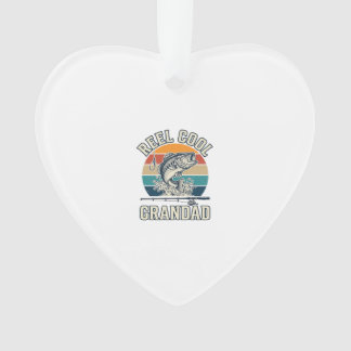 Reel Cool Grandad Fishing Vintage Sunset Shirt_1 Ornament