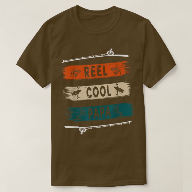 Reel Cool Papa Fisherman Funny Fishing T-Shirt (Design vorne)