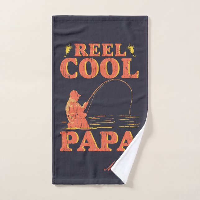 Reel Cool Papa Funny Fishing Vatertag Vater Handtuch (Handtuch)