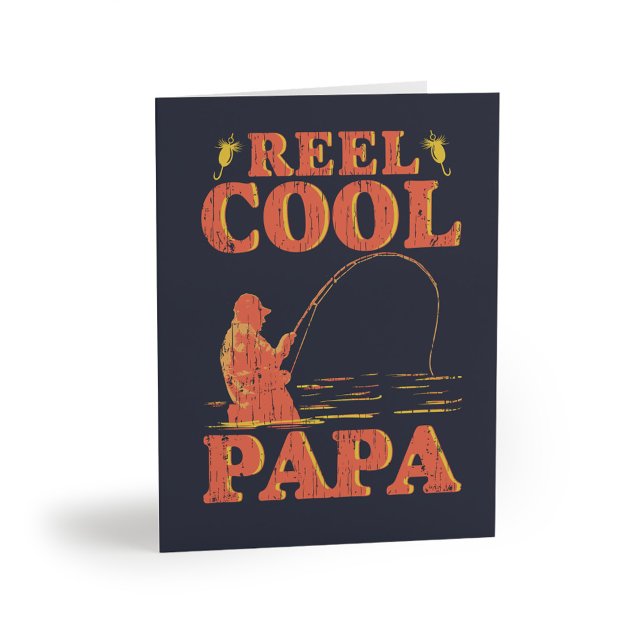 Reel Cool Papa Vatertag Karte (Reel Cool Papa Fishing Lover Dad Fathers Day Greetings Card)