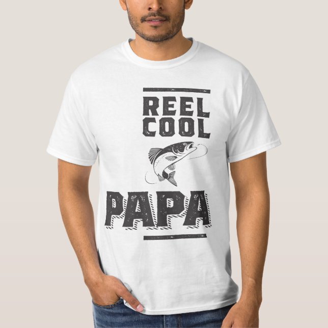 Reel Cool Papa - Vatertagsgeschenk T-Shirt (Vorderseite)