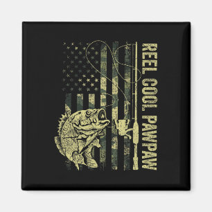 Reel Cool Pawpaw Camouflage American Flag Vater's Magnet