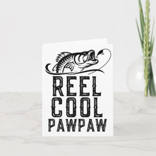 Reel Cool Pawpaw Fishing Fisherman Funny Retro Paw Karte
