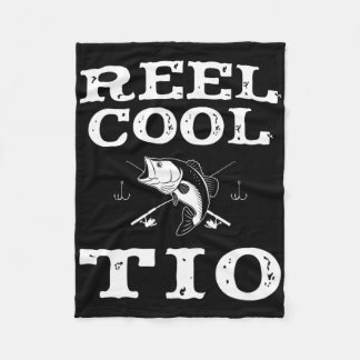 Reel Cool Tio Fishing Fisherman Funny Grandpa Fleecedecke