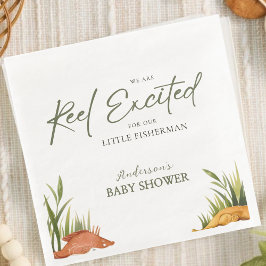  Reel Excited Fishing Baby Boy Little Fisherman  Serviette