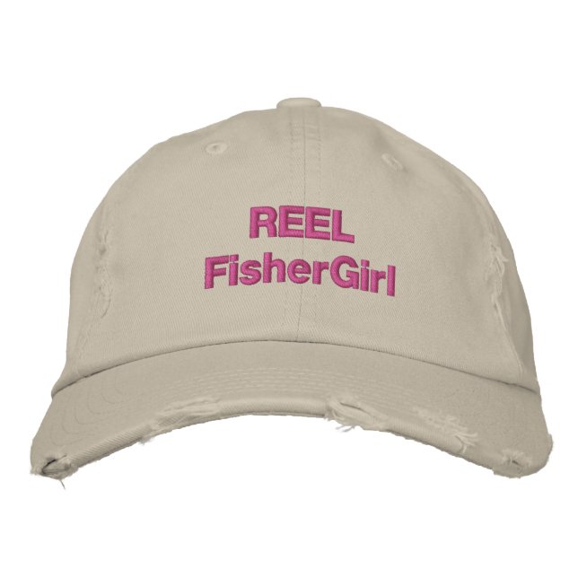 REEL FisherGirl Trendy Hat Bestickte Baseballkappe (Vorderseite)