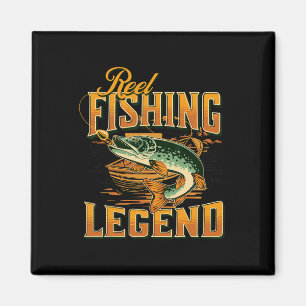 Reel Fishing Legend Vintage Angelrute Pike  Magnet