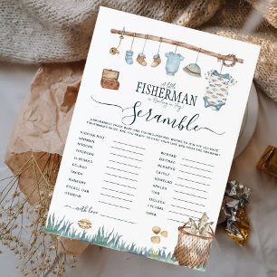 Reel Fun Fishing Baby Shower entwirft Word Game