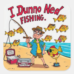Reel Fun mit Ned Quadratischer Aufkleber