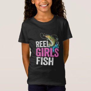 Reel Girls Fish Bass Fishing Funny Fisherwoman T-Shirt