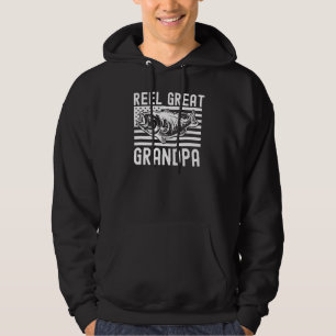 Reel Great Grandpa Fisherman Grandpa Hoodie