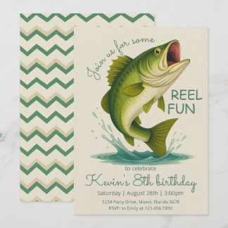 Reel in the Fun Fishing Birthday Einladung
