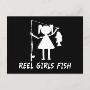 REEL MÄDCHEN FISH! POSTKARTE