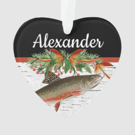 Reely Fishing Fishmas Fischfang Weihnachtsherz Ornament