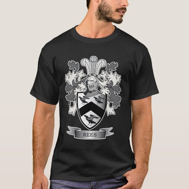 Rees Familienwappen-Wappen T-Shirt (Vorderseite)