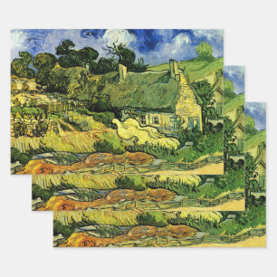 Reetgedeckte Cottages, Cordeville von Vincent van Geschenkpapier Set