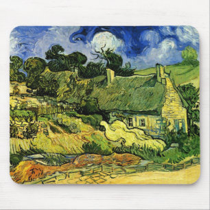 Reetgedeckte Cottages, Cordeville von Vincent van Mousepad