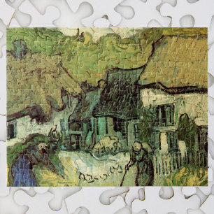 Reetgedeckte Cottages in Jorgus von Vincent van Go Puzzle