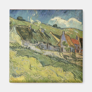 Reetgedeckte Cottages von Vincent van Gogh Magnet