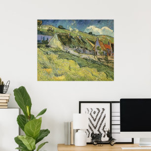 Reetgedeckte Cottages von Vincent van Gogh Poster