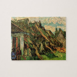 Reetgedeckte Sandsteinhütten von Vincent van Gogh Puzzle