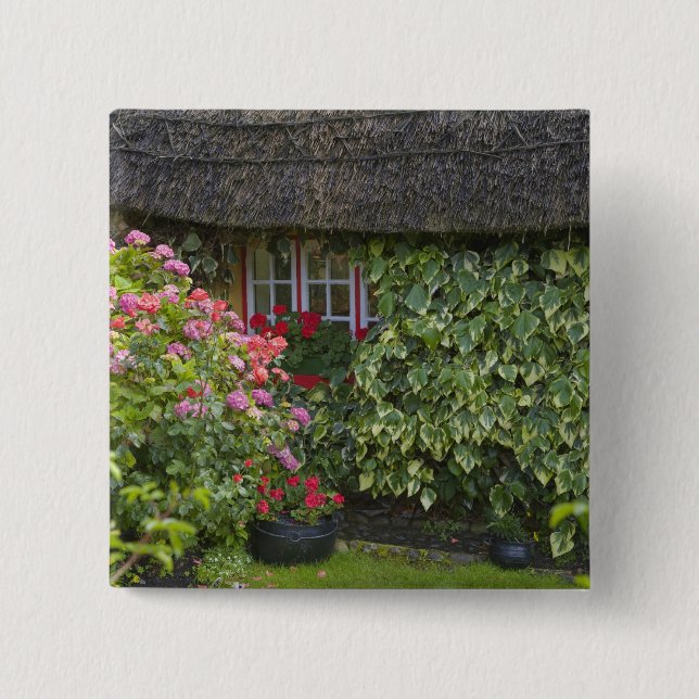Reetgedecktes Cottage, Adare, County Limerick, Button (Vorderseite)