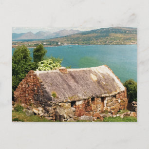 Reetgedecktes Cottage Connemara Galway, Irische La Postkarte