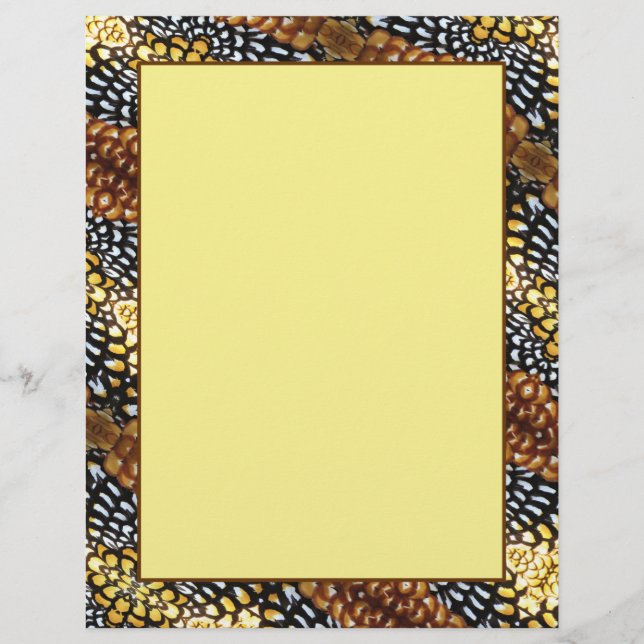 Reeve's Fasant Feathers 8.5 x 11 Stationary (Vorderseite)