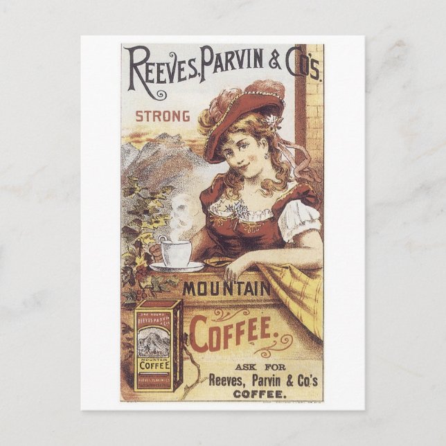 Reeves Parvin Strong Coffee Postkarte (Vorderseite)