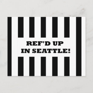 Ref'd up in Seattle mit Ersatzreferendarkarte Postkarte