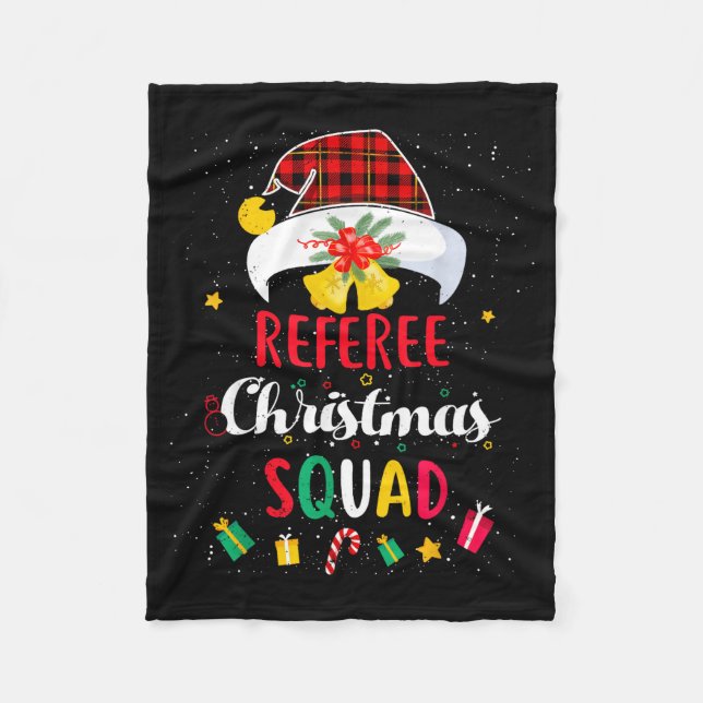 Referee Christmas Squad Santa Hat Umre Match  Fleecedecke (Vorderseite)