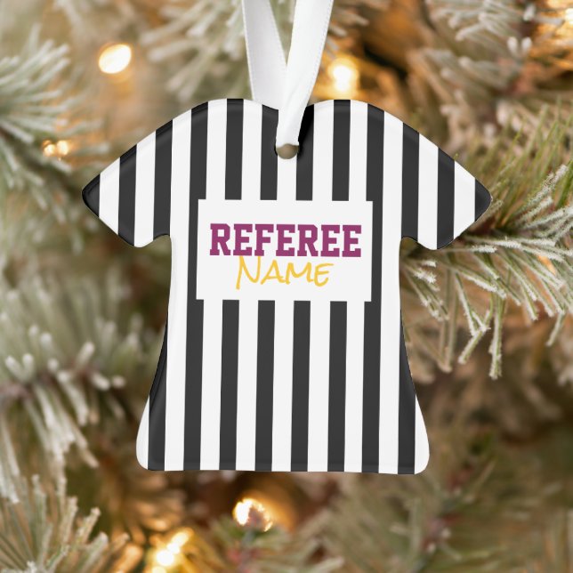 REFEREE NAME Sportteam Farben Streifen Ornament (Baum)