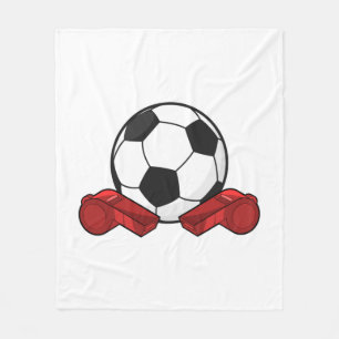 Referee whistle & Soccer ball Fleecedecke