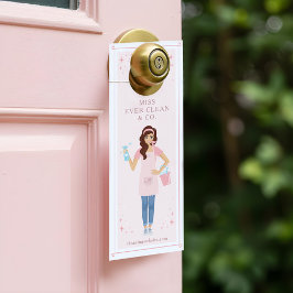 Referendarmmädchen & Hausreiniger Frau Türanhänger