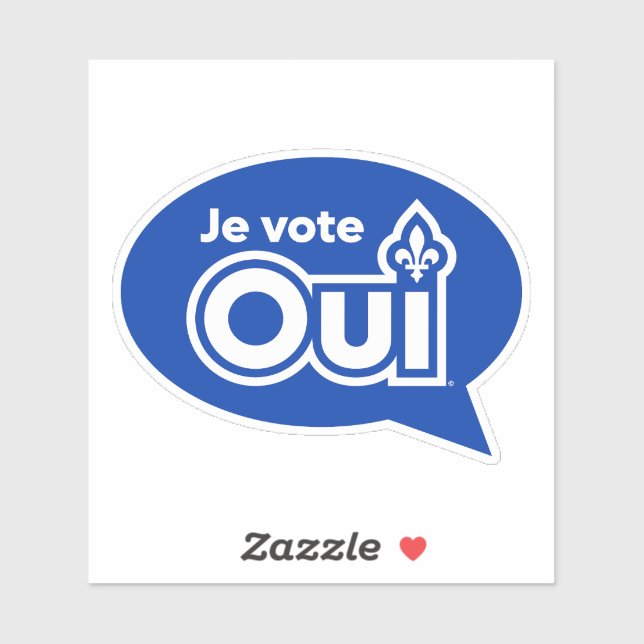 Referendum JA-Québec Aufkleber (Blatt)