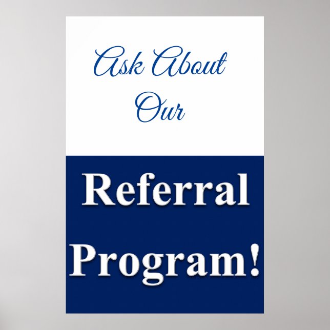 Referendumsprogramm "Salon Barbershop Posters Blue Poster (Vorne)