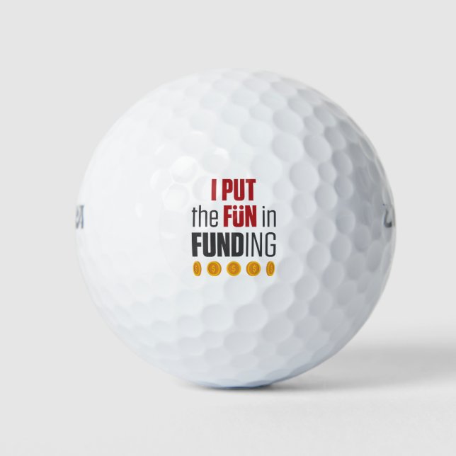 Referent für Hypothekendarlehen I Pun Fun in Fundi Golfball (Vorderseite)