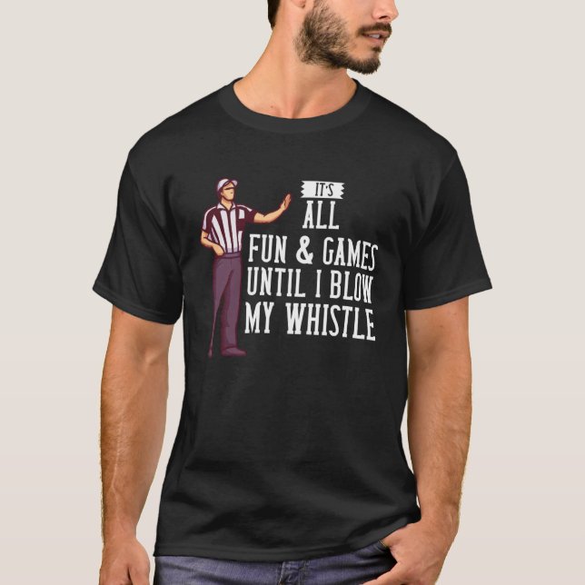 Referent Ref pfeift Frauen Kinder Fußball T-Shirt (Vorderseite)