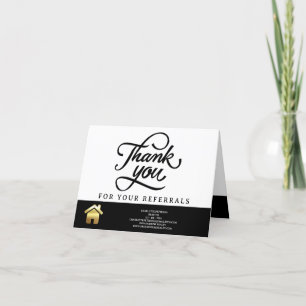 Referenz für moderne Immobilien-Anwesen Dankeskarte