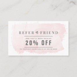 Referenz zum eleganten, rosa Aquarellsalon Visitenkarte