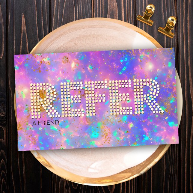 Referenz zum Golden Diamond Fire Opal Stone Visitenkarte (Front)