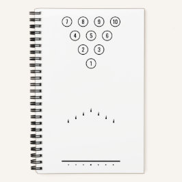 Referenzdiagramm für den schwarzen und weißen Bowl Notizbuch