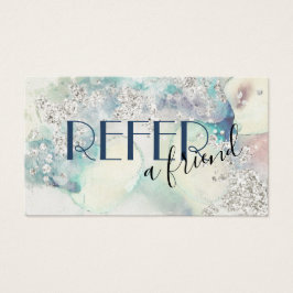 Referenzkarte für aquamarine Aquarellfarben, silbe