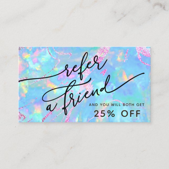 Referenzkarte für blauopale Textur Visitenkarte (Vorderseite)