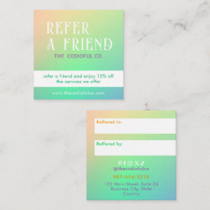 Referenzkarte für den Gradient Square Empfehlungskarte