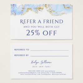 Referenzkarte mit blauem Marmor